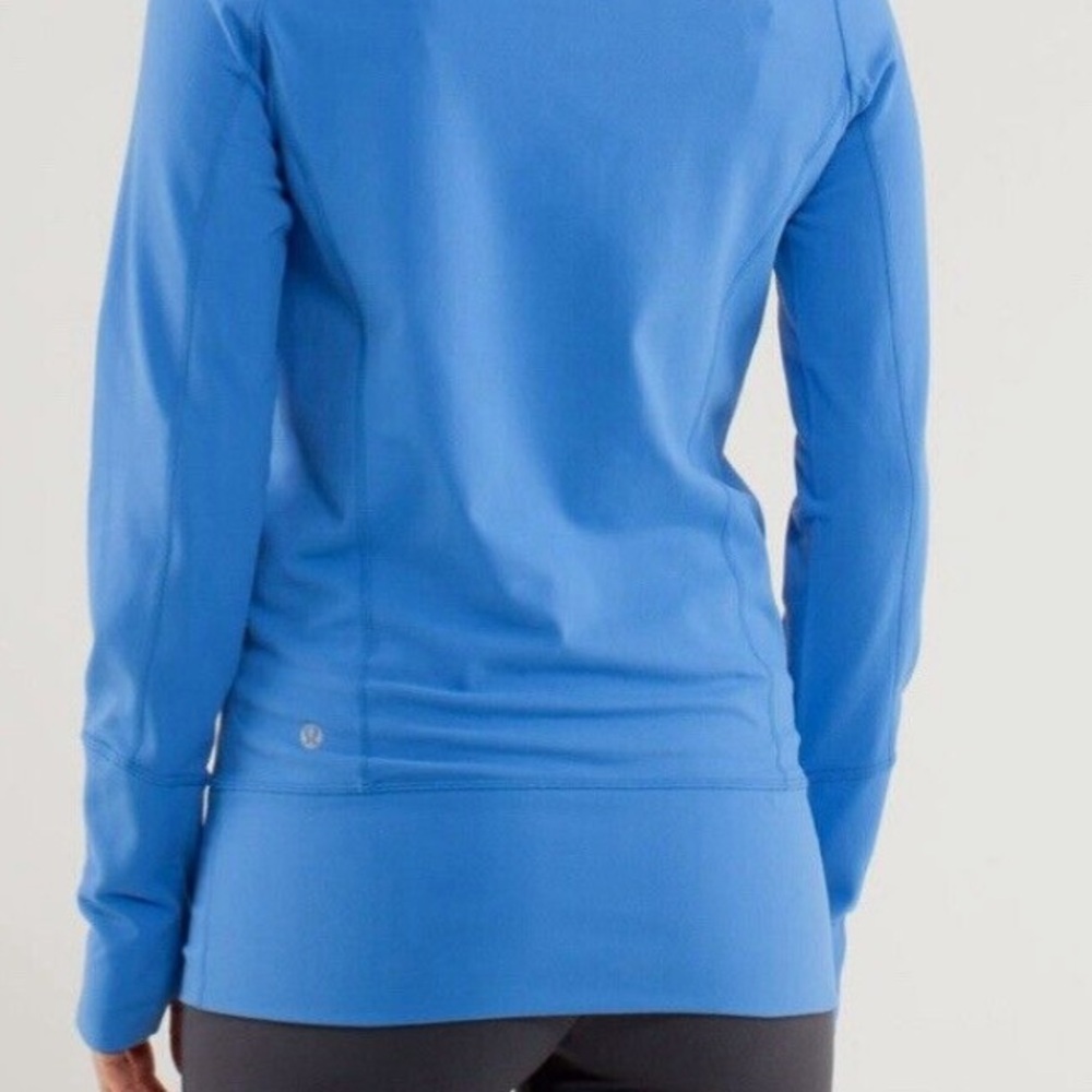 Lululemon Stride Full Zip Jacket in Blue Wee Stripe White Porcelaine Women Sz 4 - Picture 11 of 13